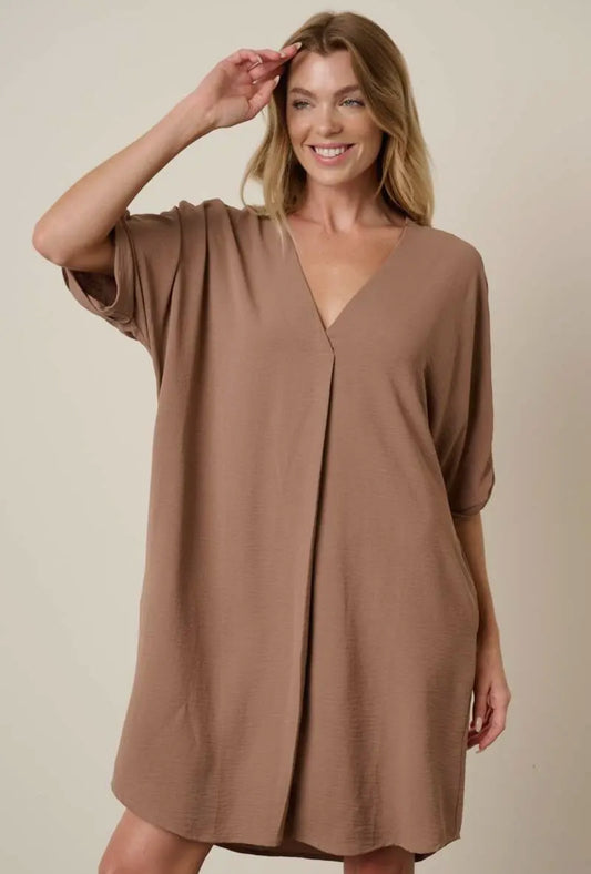 AIRFLOW Dolman Sleeve Shift Dress