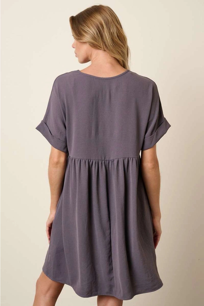 Airflow V-Neck Short Sleeve Shift Dress