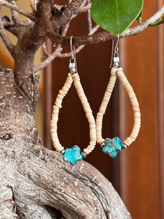 Peach shell heishi & sea sediment Jasper stars