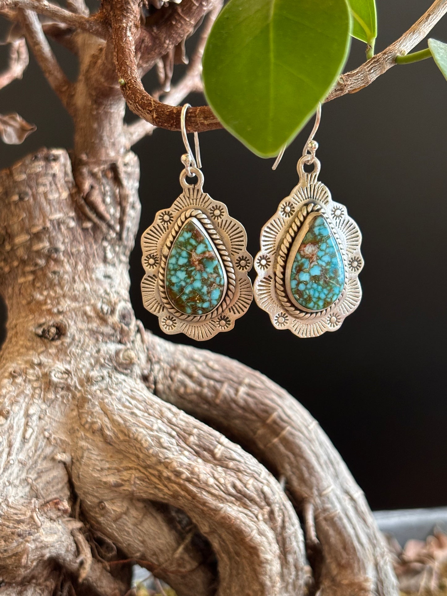Spiderweb Turquoises Earrings