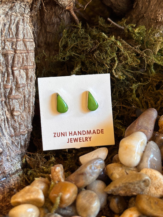 Zuni handmade Gaspeiete post Earrings by Angie Rosetta