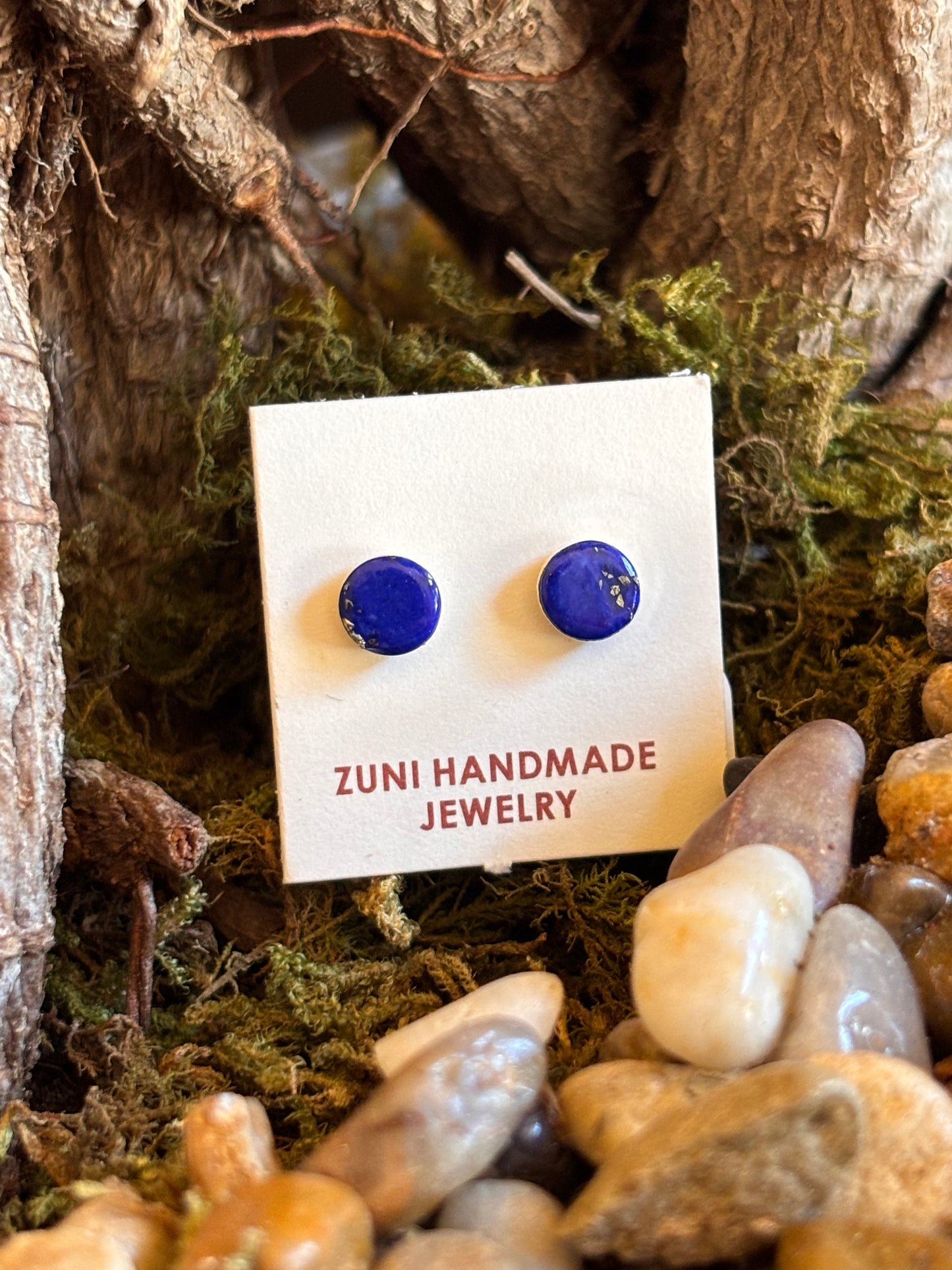 Zuni handmade Lapis Earrings post earrings by Angie Rosetta