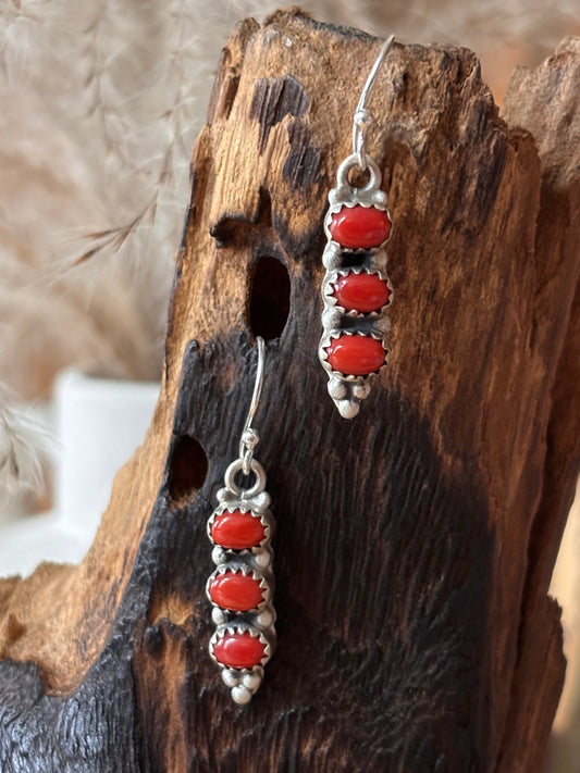 Mediterranean Coral Earrings