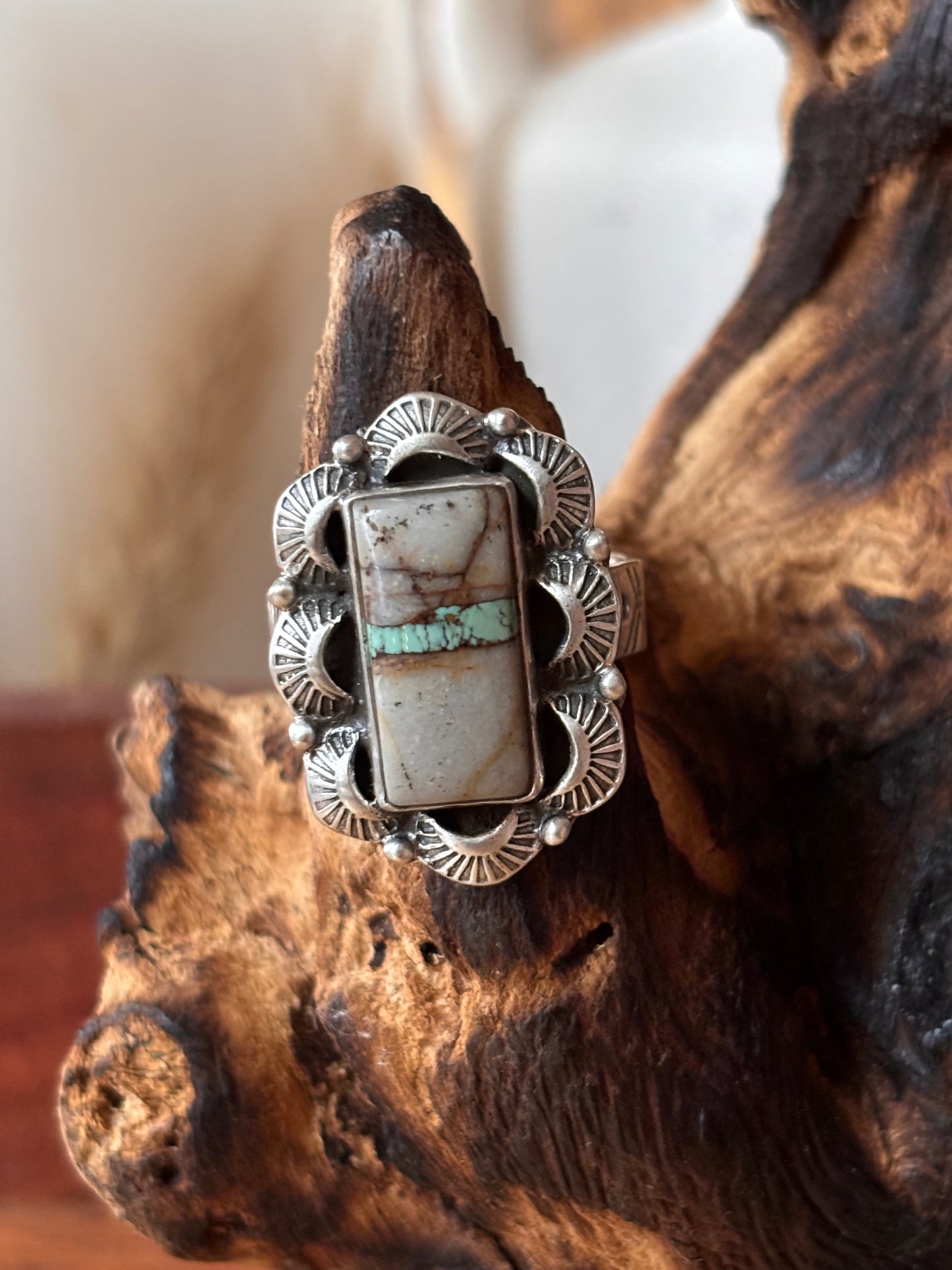 Royston Ribbon Turquoise Ring | Adjustable