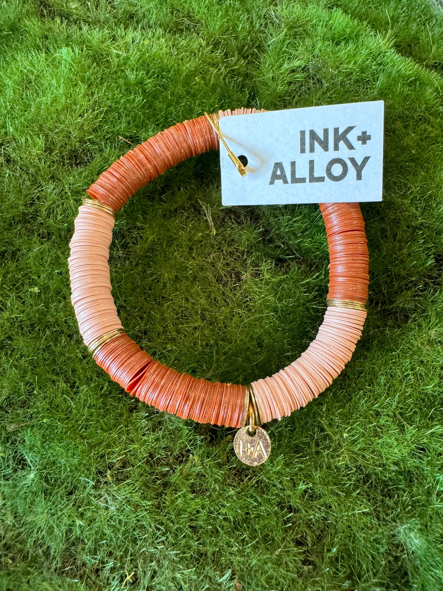 Grace Two-Tone Terracotta Stretch Bracelet | Ink + Alloy