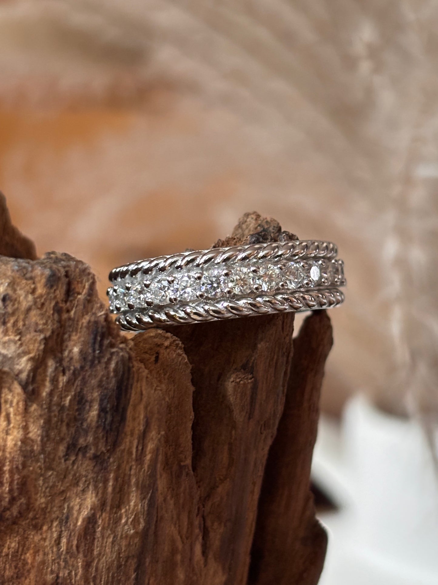 Moissanite Anniversary Band Ring