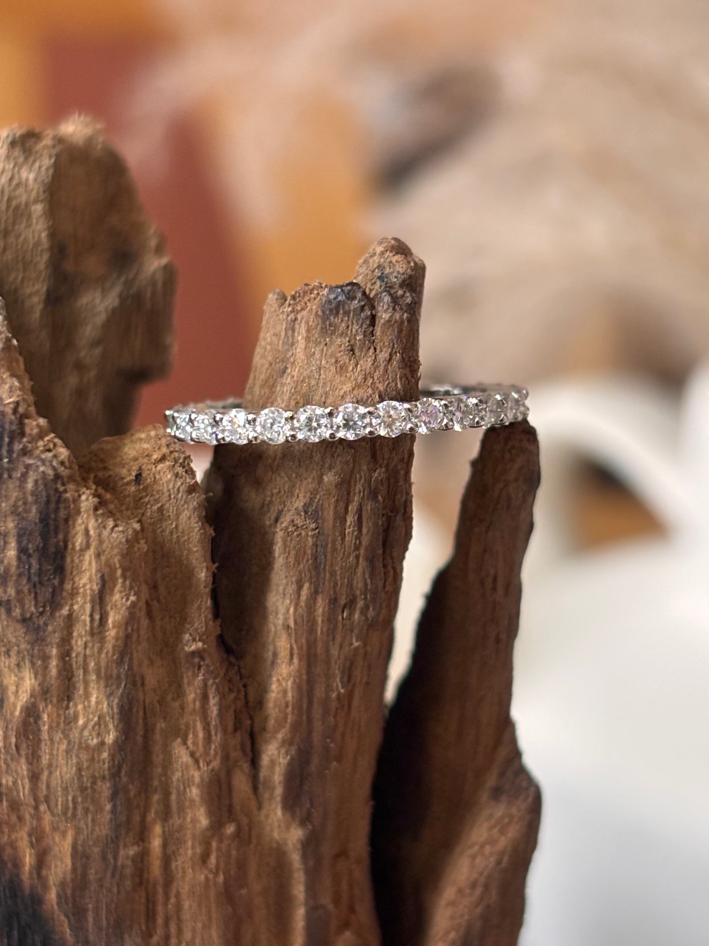 Moissanite Eternity Band Ring