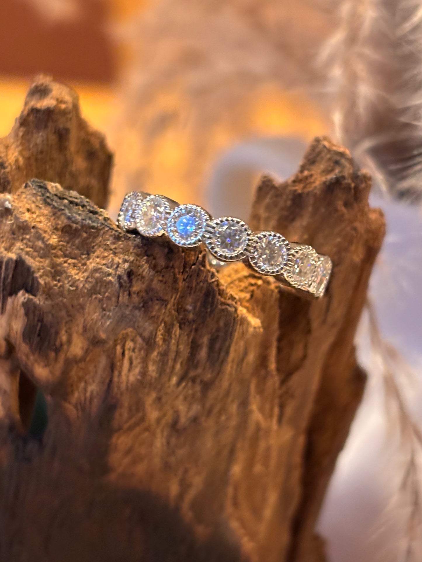 Moissanite Eternity Band Ring Rounds