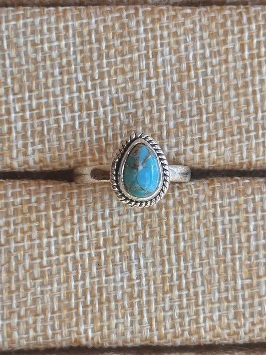 Turquoise Silver Ring | Size 6.5