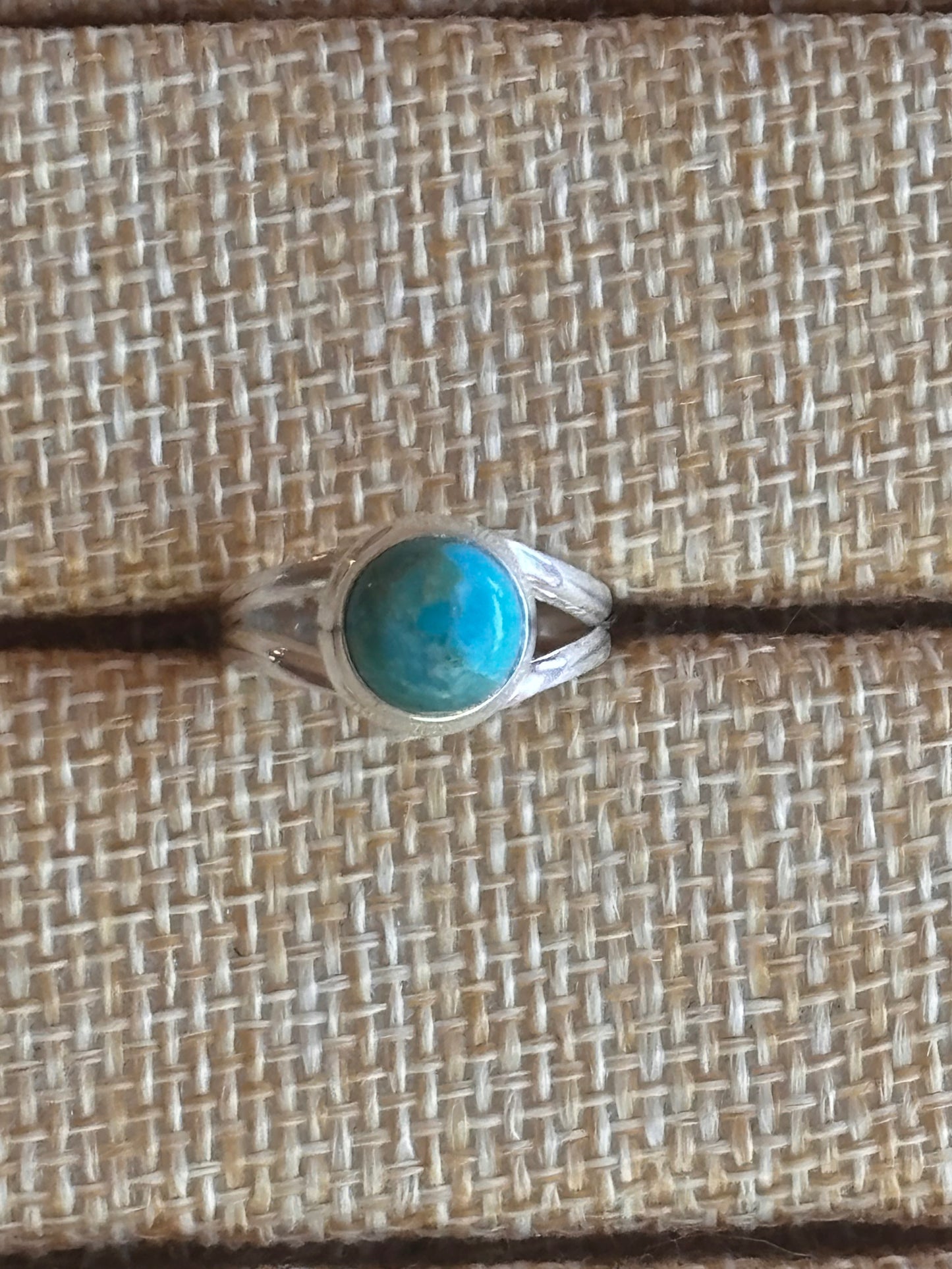 Turquoise Silver Ring | Size 4 3/4