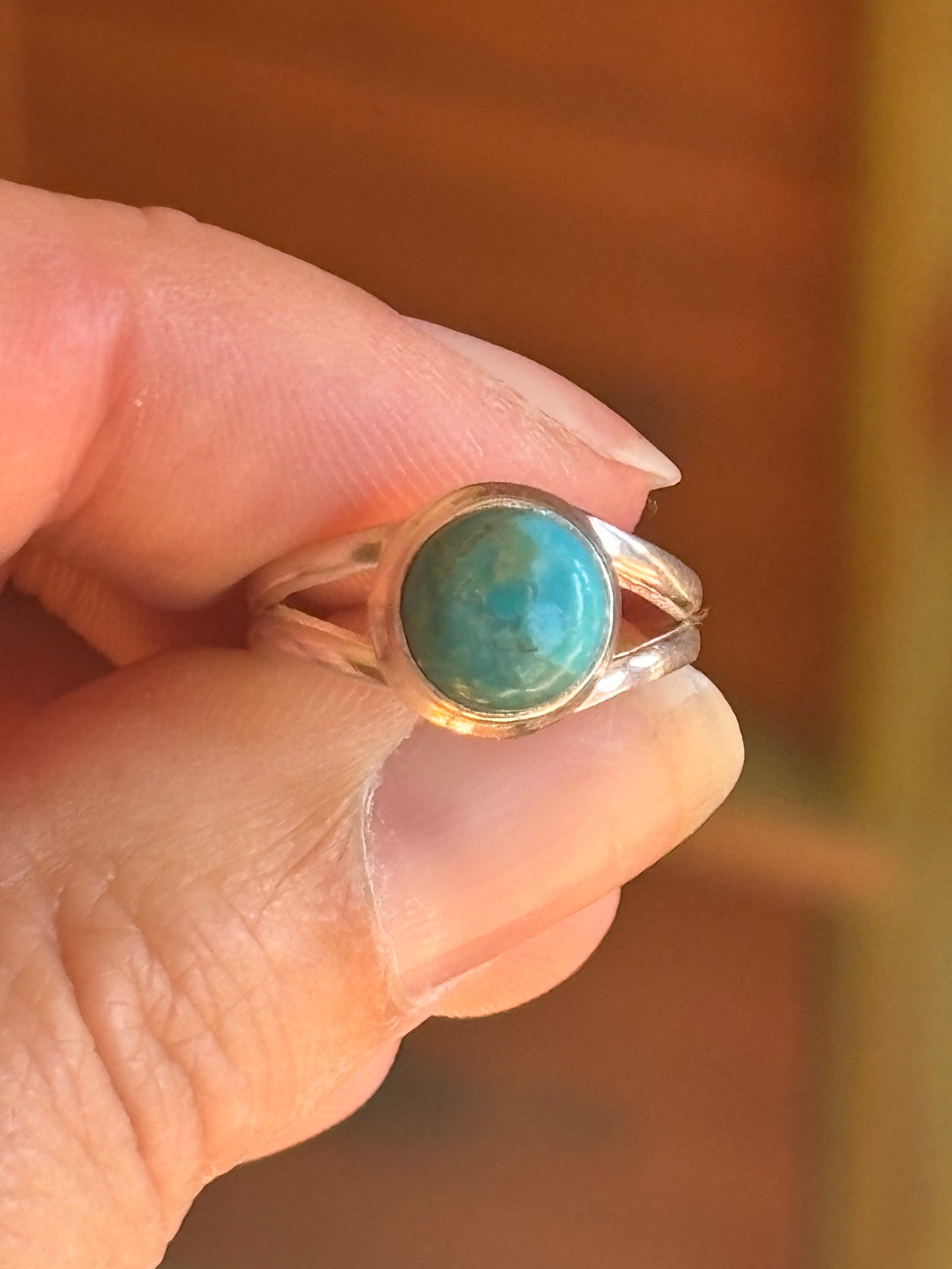 Turquoise Silver Ring | Size 4 3/4