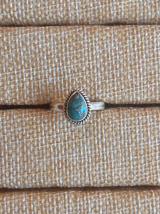 Turquoise Silver Ring | Size 6.5