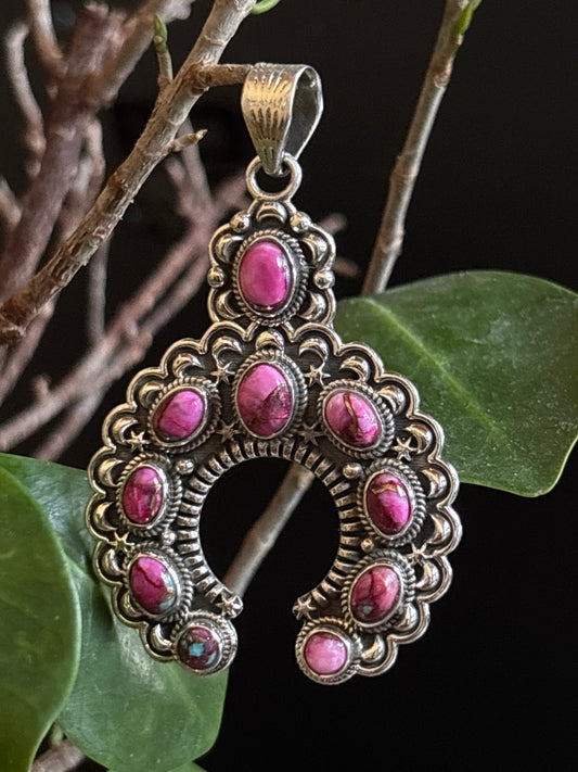 Pink Dahlia Naja Pendant