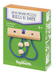 Mini Wood Puzzle Balls & Rope