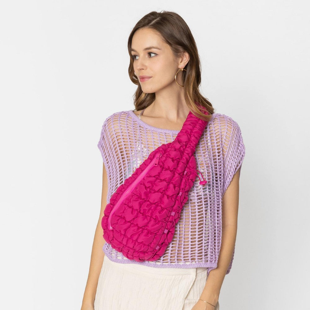 Quilted Puffer Sling Bag