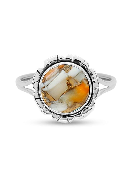 Spiny Oyster Turquoise Ring | Size 5