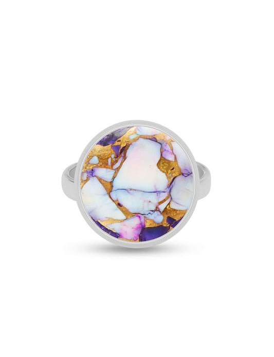 Purple Dahlia Rose Ring | Adjustable