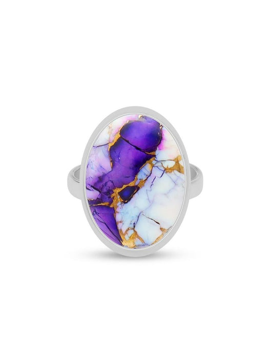 Purple Dahlia Rose Ring | Adjustable