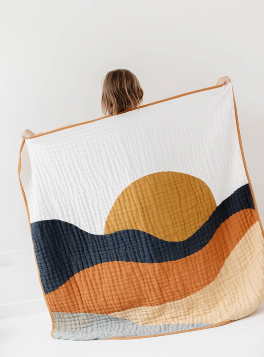 Sunset Reversible Cotton Muslin Quilt