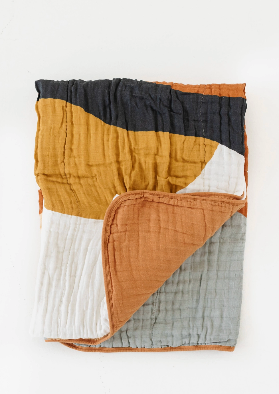 Sunset Reversible Throw Cotton Muslin Blanket