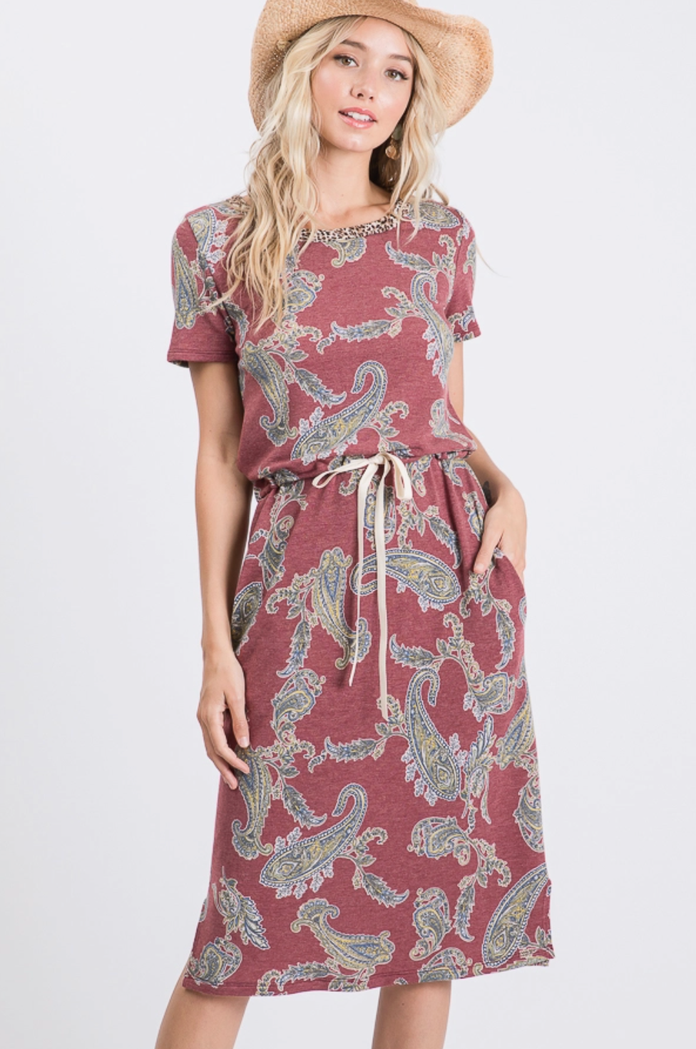 Paisley Drawstring Dress