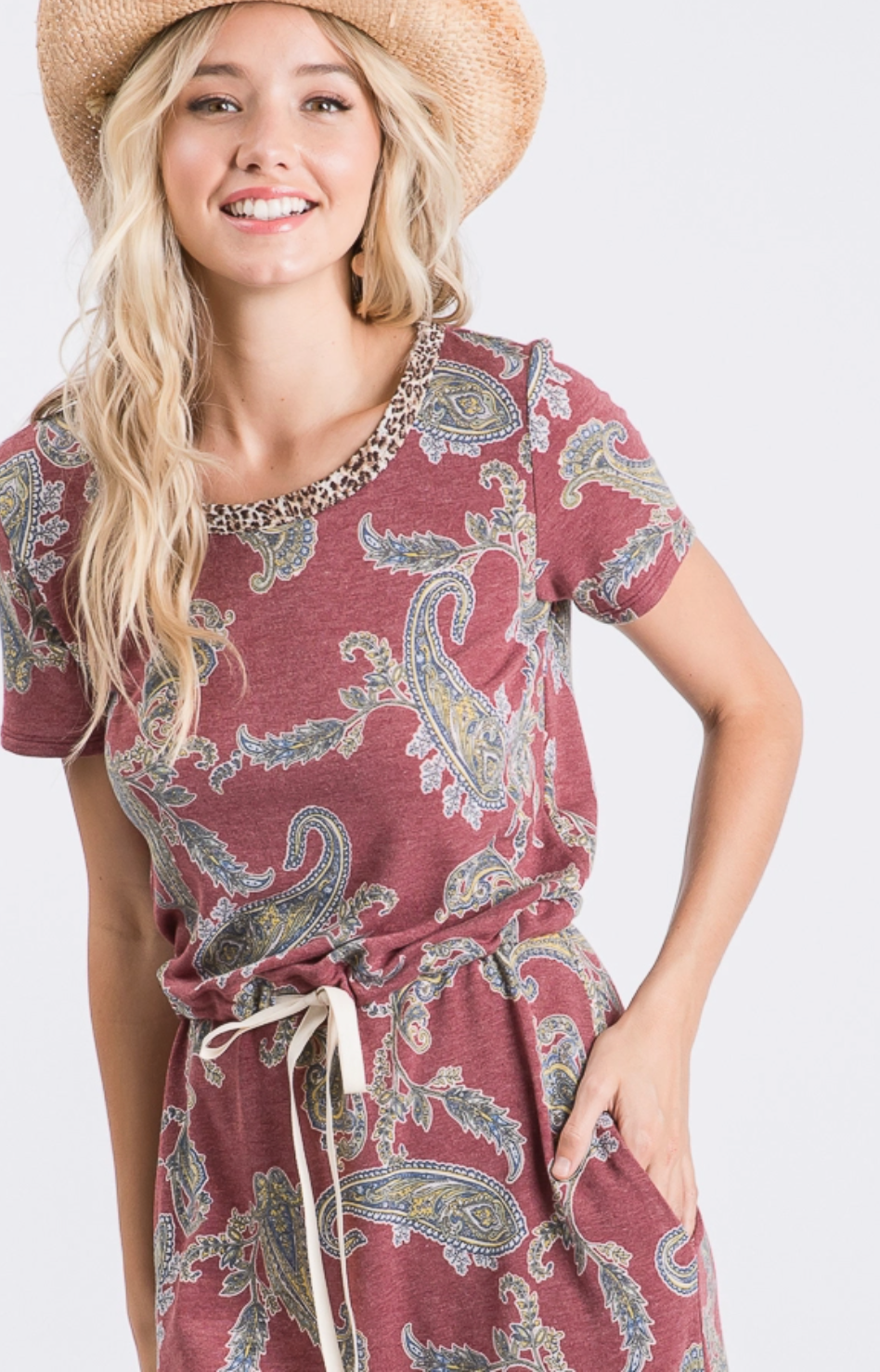 Paisley Drawstring Dress