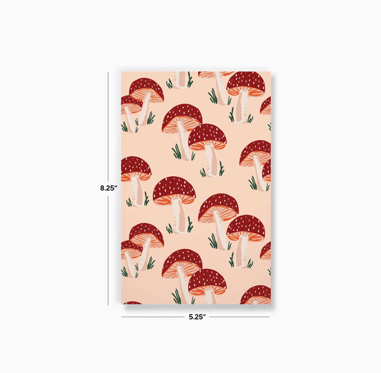 Peach Mushrooms Classic Layflat Journal Notebook