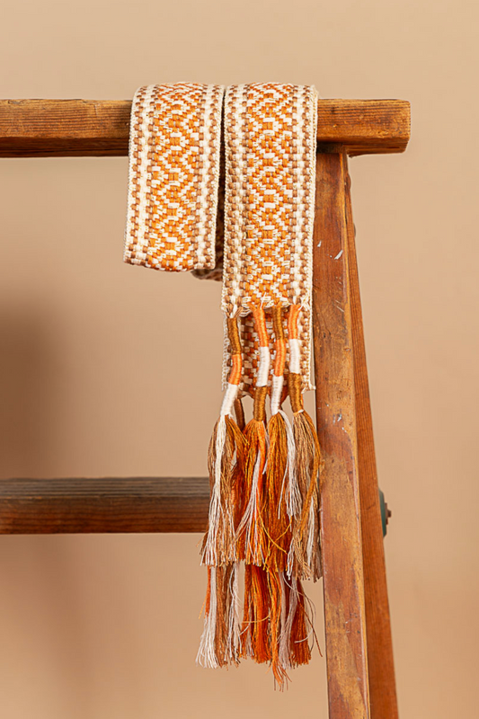 Wrapped Tassle Fringe Cloth Belt