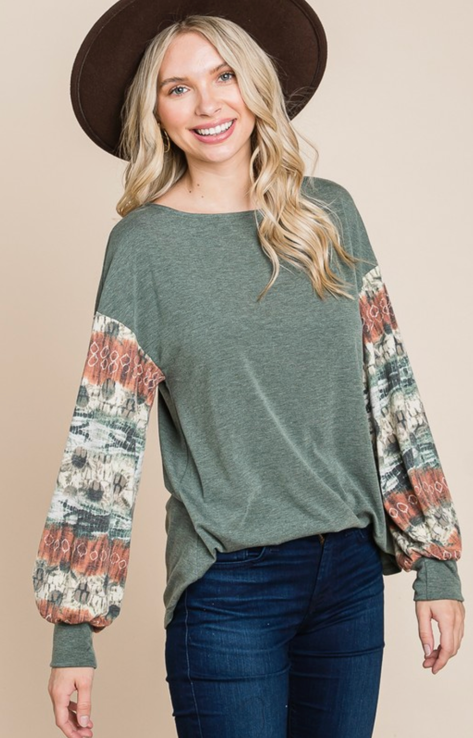 Patterned Personality Top