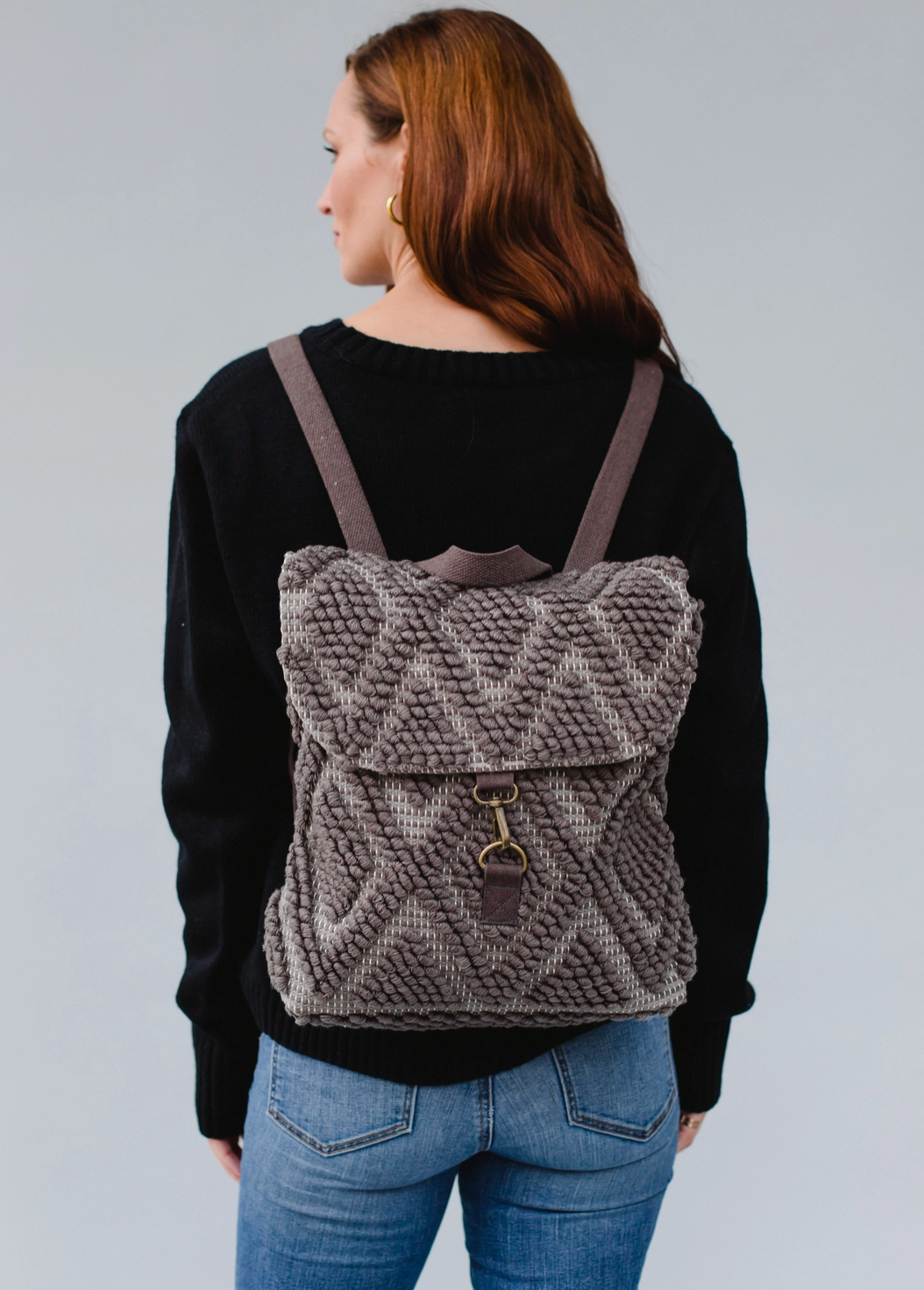 Diamond Pattern Backpack