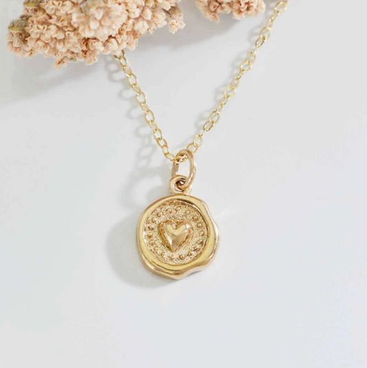 Wax Seal Heart Necklace