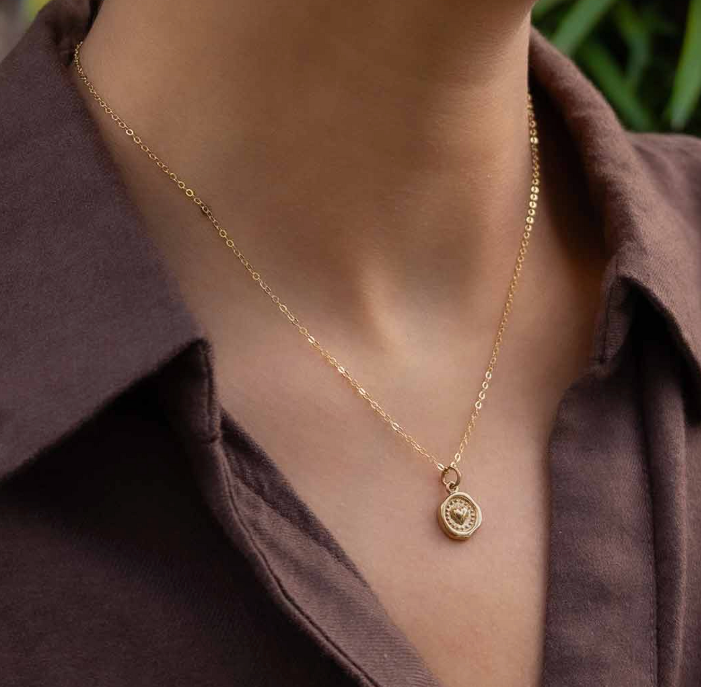 Wax Seal Heart Necklace