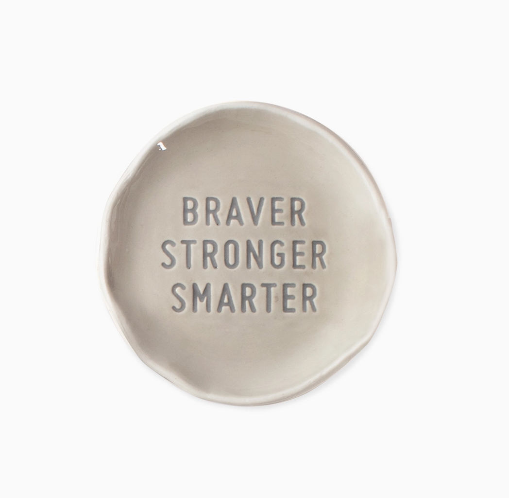 Braver Strong Smarter Stamped Word Tray