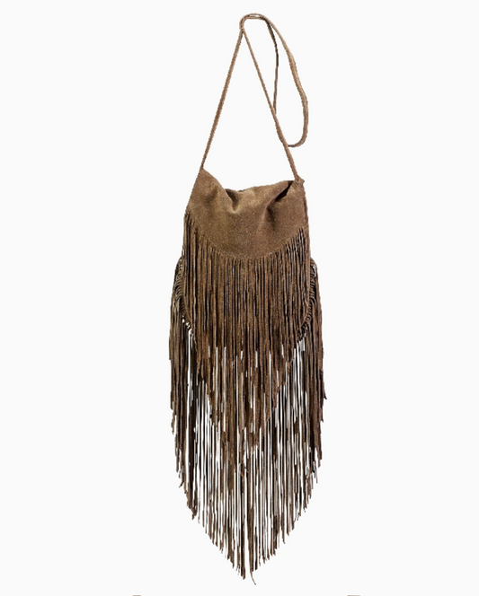 Long Fringed Suede Bag