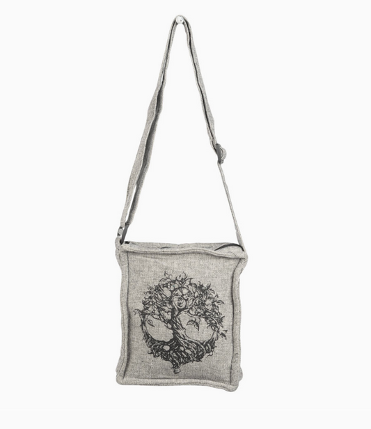 Tree of Life Zipper Closure Crossbody