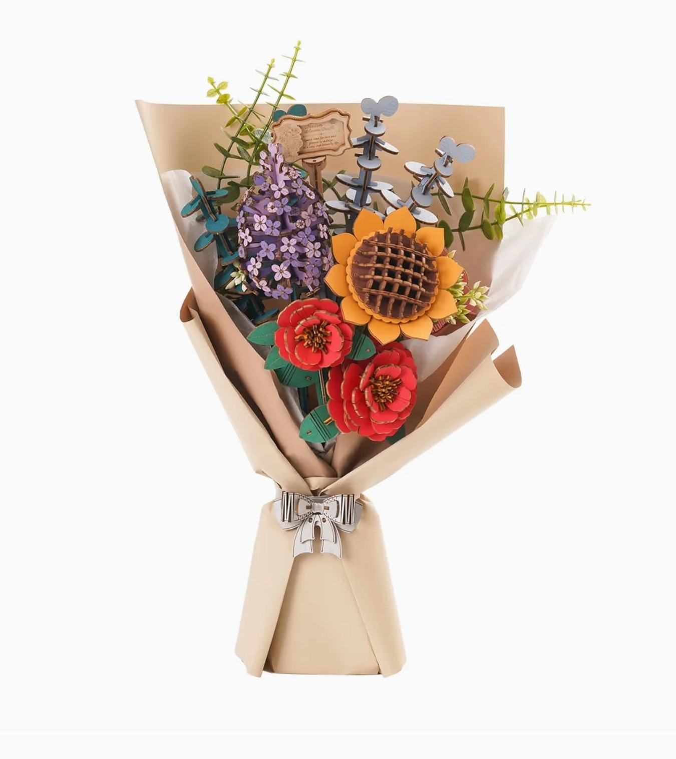 3D Wooden Flower Puzzle Bouquet