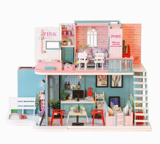 Pink Café: Diy Miniature House Kit