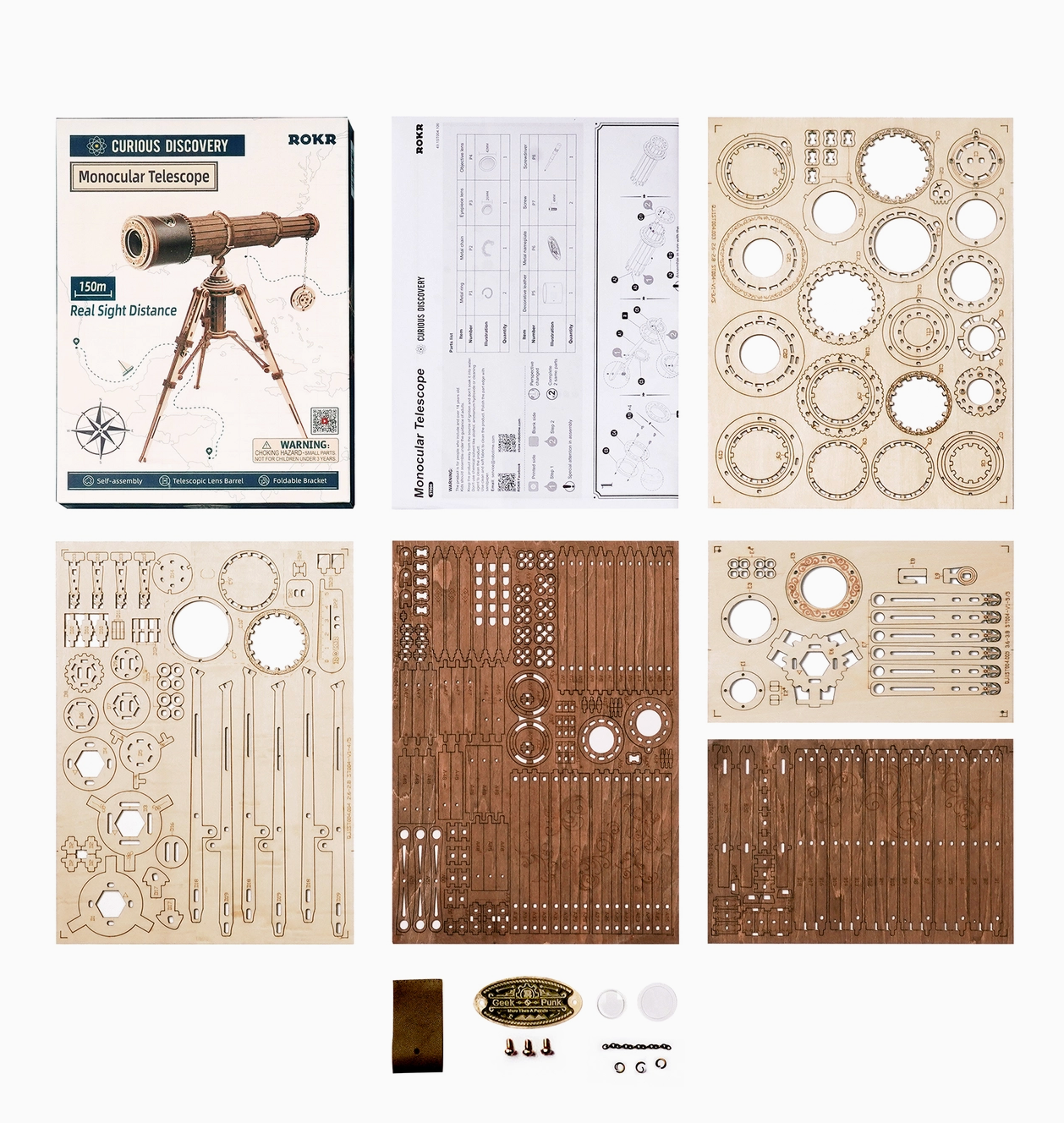 Monocular Telescope: Diy Wooden Puzzle: