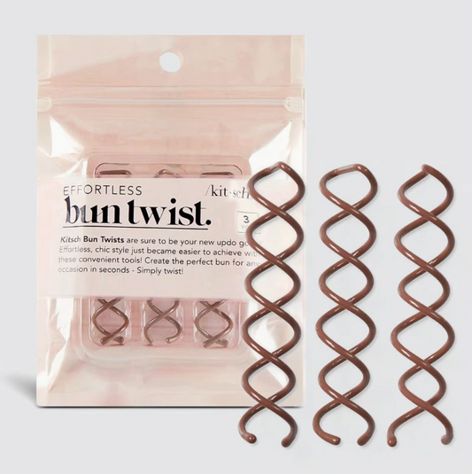 Bun Twist 3pc - Brown