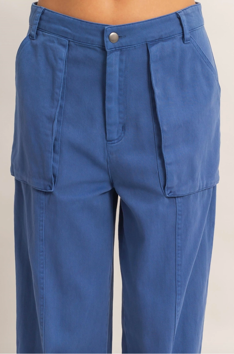 High Rise Cargo Pants with Ankle Ties