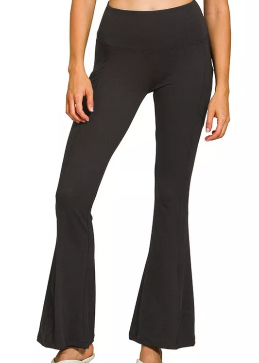Buttery Soft Legging Flare Pants with Pockets