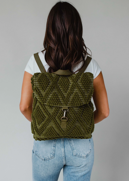 Diamond Pattern Backpack