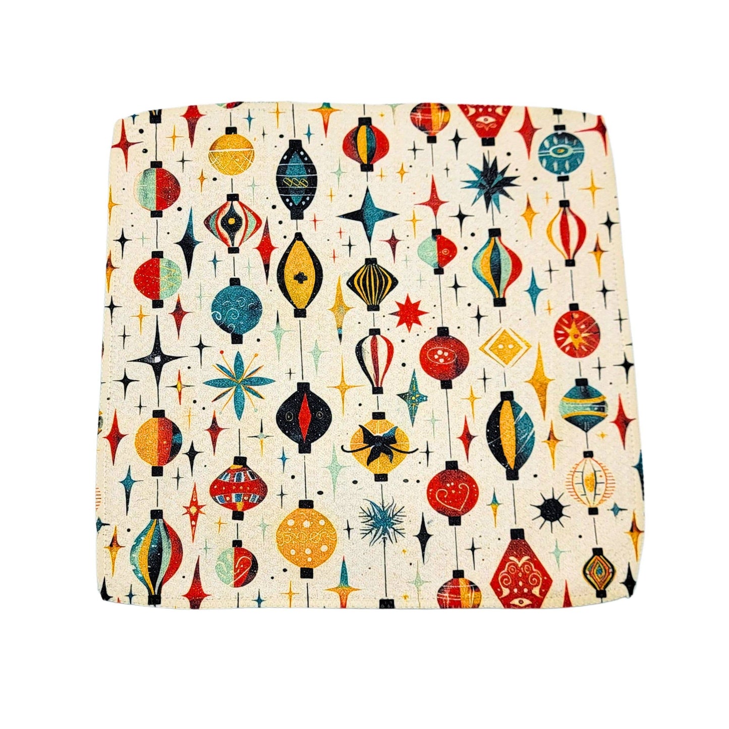 Holiday Ornaments Waffle Washcloth - Stocking Stuffers