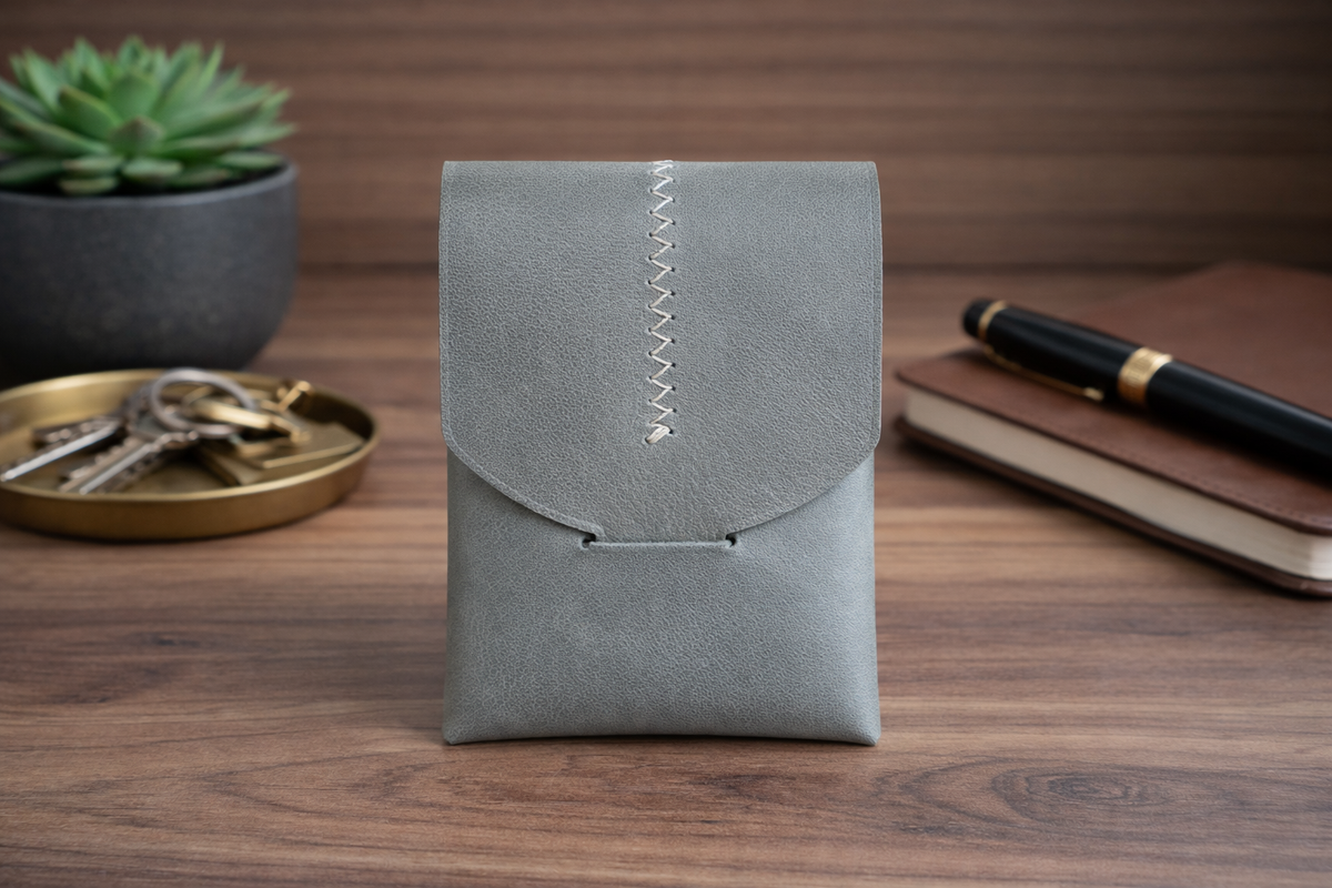 Leather Wallet Slim Handmade Card Holder for Men & Women