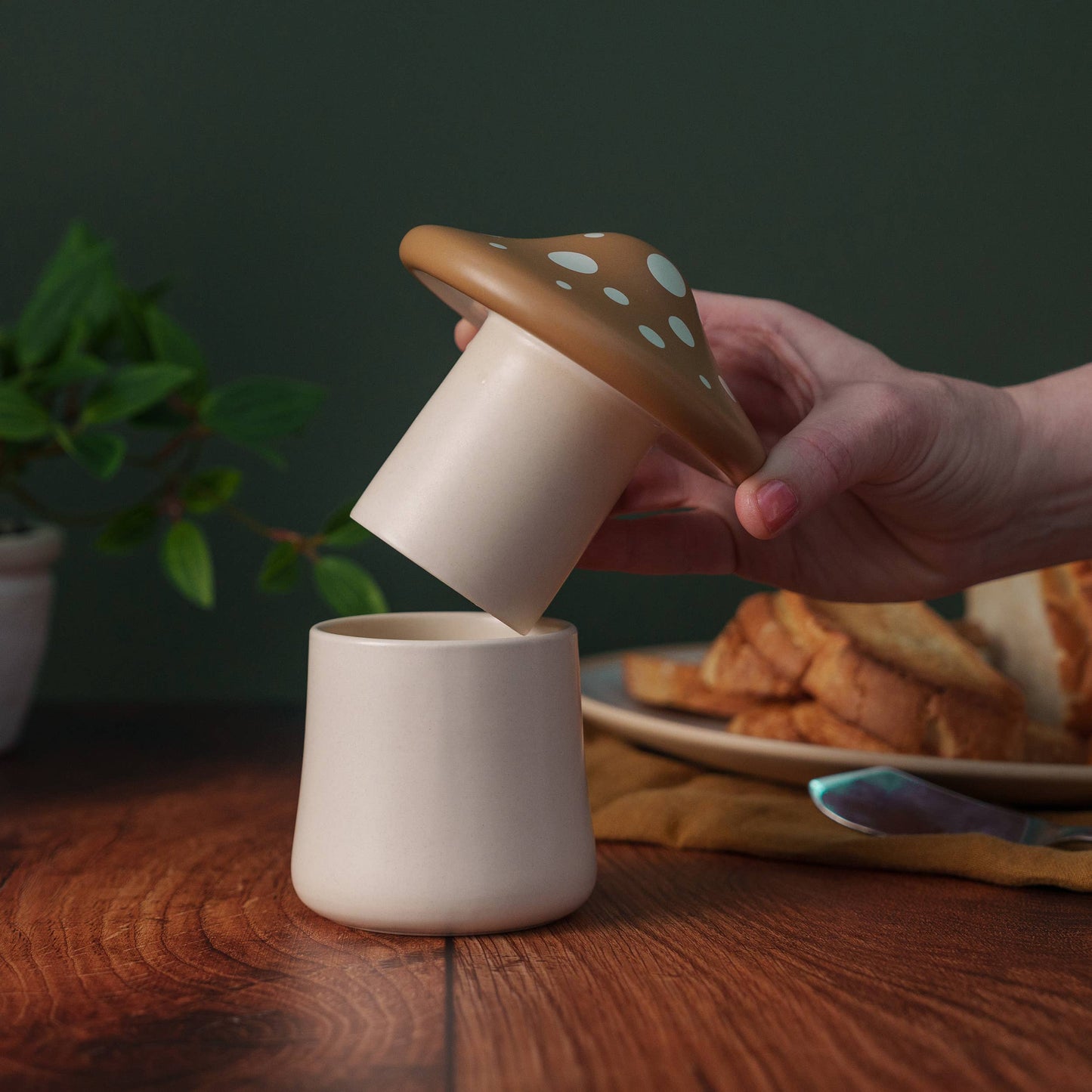 Forage - Butter Storage - Ceramic Mushroom