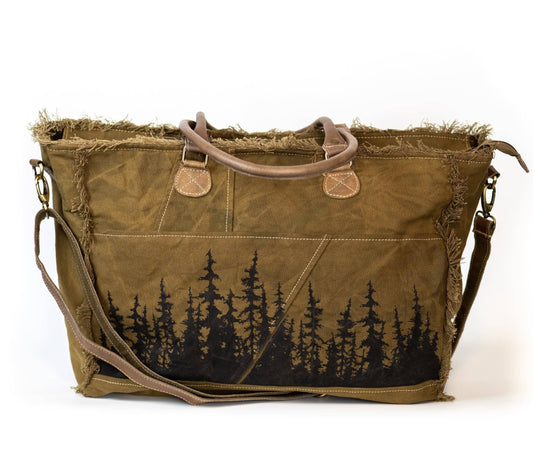 Spruce Tree Forrest Recycled Canvas Weekender