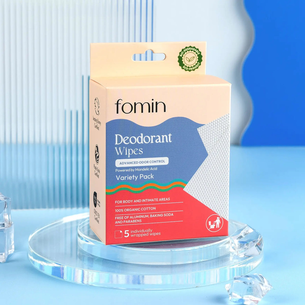 Variety Pack Deodorant Wipes | pH-Balanced Odor Control | Body Care