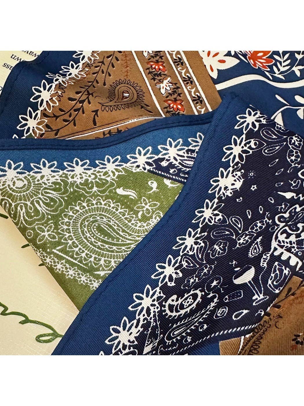 Patchwork Paisley Print Triangle Bandana