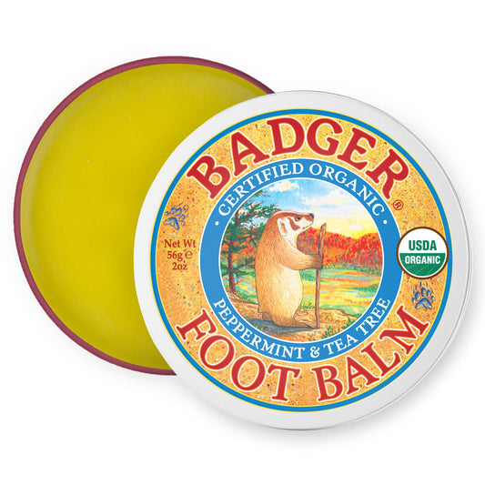 Foot Balm for Dry Cracked Heels and Feet - Badger 2oz
