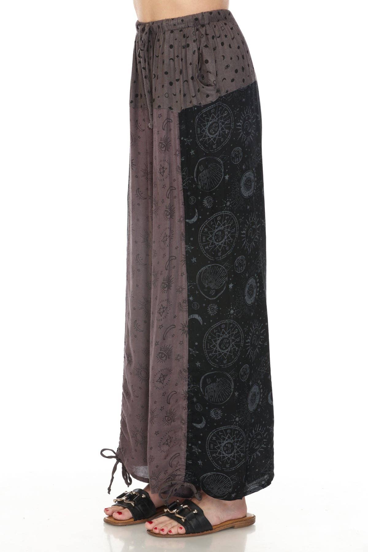 Celestial Patchwork Drawstring Pants